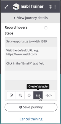 A screenshot showing the steps leading up to the email form and our newly created email variable being inserted into the form.